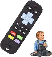 Teething Remote,Remote Control Shape Teething Stick Silicone Molar Teether for Kids - Children Sensory Educational Toy for Grasping Ability and Hand-Eye Coordination Improve Pologmase
