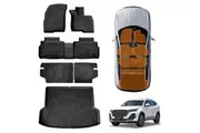 Floor Mats Boot Liner Set for Chery Tiggo 7 Pro 2023-Onwards All Weather Heavy Duty Car Trunk Cargo Kick Mats Back Seat Protector Cover