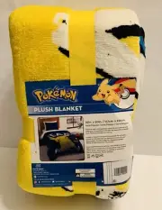 Pokemon Team Pikachu Plush Twin Bed Blanket 62" x 90"