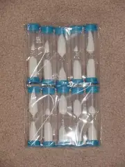 10 Sand Timer Hourglass 180 Seconds 3 Minute Game Kitchen Glass/Plastic Blue Cap