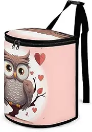 VFMKT Car Trash Can with Lid Reusable Waterproof Car Trash Bag Hanging Vehicle Garbage Owl LoverCar Multipurpose Storage Box for Vehicle Travel Camping Picnicing