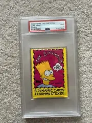 1990 Topps The Simpsons Wax Pack BART Graded PSA 9 Population 25 Low Pop