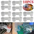 10pcs Pet Bird Feeder Drinker Cup Drinking Water Bottle for Chicken Pigeon Quail