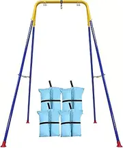 Swing Stand for Kids,Foldable A-Frame Swing Frame with 4 Sandbags,Indoor/Outdoor for Backyard Fits for Most Toddler/Baby Jumper/Hammock Chair