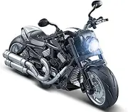 Gilumza Pull Back Motorcycles Toy, Moto Gift with Music Lighting, Wolverine Motorcycle Toys for Boys Kids Age 3-12 Year Old (Black)