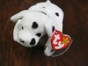 Retired 4th Gen PVC Pellets Beanie Baby Sparky the Dalmation Ty Original MWMT
