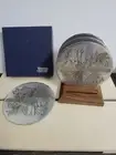 Wendell August Forge Pewter "Seasons of Hope" Flat Coaster Set (4) w/Holder 4.5"