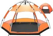 Instant Pop Up Tent Two Layer Automatic Dome Tent Backpacking Tent for Over 8 People