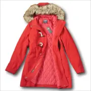 NWT Abercrombie&Fitch Women's Wool-Blend Duffle Coat Toggle Parka Quilted Jacket