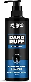 [BEARDO] Dandruff Control Sulphate Free Shampoo 200 ml | Biotin | Climbazole | Menthol | Reduce Dandruff and Itchy Scalp