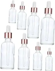 SAFIGLE 8Pcs Essential Oil Glass Dropper Bottles Portable Empty Sample Vials for DIY Perfumes Colognes and Travel Friendly Liquid Containers
