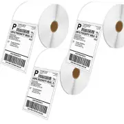 3ROLLS 4''X6'' Direct Thermal Shipping Label for Zebra TLP 3842 Eltron ZP505