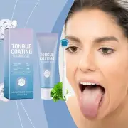 Tongue Coating Cleaning Gel Set With Tongue Brush Tongue Cleaner Kit Tongue 50g