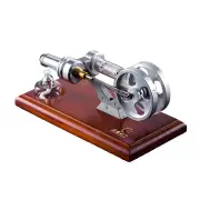 StarPower QX-SL-01 Hot Air Stirling Engine Model with Wooden / Metal Base DIY Generator Physics Experiment Science Educa