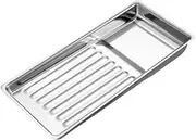 Healeved Stainless Steel Beauty Salon Tray,Small Tray for Manicure Tools Medical Instrument Tattoo Supplies Organizer,Manicure Clean Sterilizer Equipment
