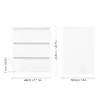 White Modern Nightstand Bedside Table Three Drawers Storage For Bedroom