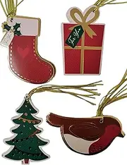 YLAB 20 Luxury Christmas Shaped Gift Tags - Present Tags