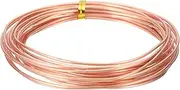 uxcell 99.9% Pure Copper Wire for Jewelry Making, 14 Gauge (1.6mm) Copper Craft Wire 14.8 Feet Beading Jewelry Making Supplies for Crafting Wreath Electroculture Gardening