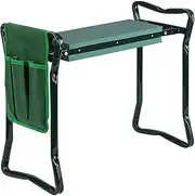 Gardeon Garden Kneeler Seat, Foldable Knee Pads Brace Kneeling Chair Support Bench Stool Outdoor Gardening Supplies, Sturdy Steel Frame 3 in 1 150kg Capacity Green