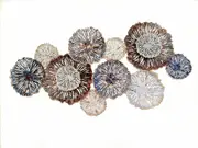 Metal Wall Art Wall Sculpture Wall Hanging Showpiece Perfect For Home, Hotel,Restaurant with silver circles