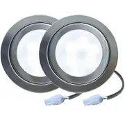 2-Pack 12V DC Cooker Hood Light Bulb LED 15W for 60mm Range Hood Bulb Under Cabinet Closet LED Puck Bulb Light White 6000K