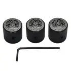 3Pack Metal Electric Guitar Volume Tone Control Dome Knobs Potentiometer Caps