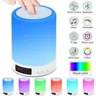 Bluetooth Speaker Lamp, Touch Sensor Night Light Bedside Table Lamp Alarm Clock