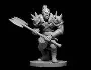 Orc Warrior Mini - DND - Pathfinder - Dungeons & Dragons - RPG - Tabletop - mz42