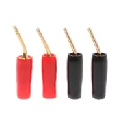 4 Pcs Wire Pin Terminal Plug Banana Plugs Screw Lock Cable Connectors