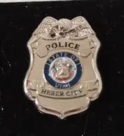 Police Lapel Pin Heber City Utah Officer Sergeant Sheriff Patrolman