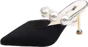 [wlsdhjfo] Women’S Open Toe Sandals Shoes Thin Heels Cover Toe Ladies Slides Slipers Women Flat High-Heeled Pointed Designer