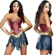 Women's Wonder Woman Cosplay Costume Roleplay Party Fancy Dress Outfit Set M