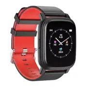 Leisont Smart Watch Touch Screen IP67 Activity Sports TS01 Men Women, Red/Black