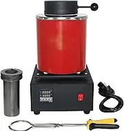 Electric Smelting Furnace,2102°F Digital Melting Furnace Machine,goldsmith Casting with Graphite Crucible,Jewelry Aluminum Iron Steel Induction Melting Furnace(3KG)