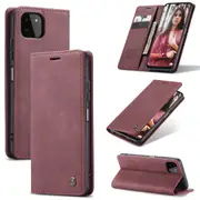 CaseMe Samsung Galaxy A22 5G Classic PU Leather Folio Case Cover A226 [Wine]