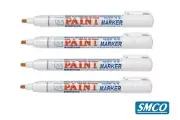 4 WHITE PAINT MARKER PENS Works on Most Surfaces CAR BIKE TYRES Permanent CROWN