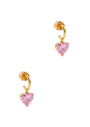 Kate Spade New York My Love Gold-plated Hoop Earrings - Light Pink ONE SIZE