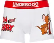 UNDERQQQ(アンダークー) Under-The-Goo Tom & JERRY1 Boxer Shorts, 3-Piece Men's, White