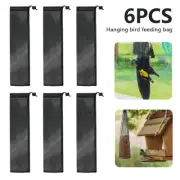 6Pcs Bird Feeders Thistle Seed Sacks Extra Large Bird Feeder Reusable Mesh *