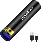 UV 365Nm Black Lights Mini Flashlight USB Rechargeable, Woods Lamp Portable LED