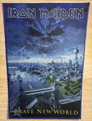 Iron Maiden BRAVE NEW WORLD Licensed Woven BACK PATCH Sew On Metal