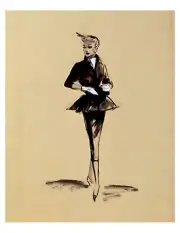 LUCILLE BALL COSTUME SKETCH #2 BY ELOISE JENSSEN - VINTAGE REPRINT
