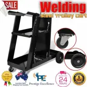 Welding Cart Trolley Welder 3 Tools Storage Shelves Steel Workshop Organiser AU