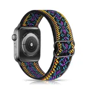 Nevenka Stretchy Solo Loop Strap 38/40/41mm 42/44/45mm Adjustable Elastics Weave Strap for iWatch Series7/6/5/4/3/2/1 SE-Folk Custom