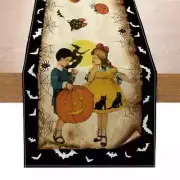 Vintage Halloween Table Runner Halloween Decorations - Black Vintage Style Boy
