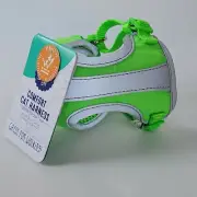 Whisker City Cat Harness Green Reflective Adjustable Size Small 13-16" Girth