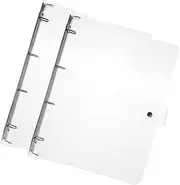 Veemoon 2Pcs Transparent Binders Snap Button Note Pad Covers Shells for School and Office Use Lightweight and Dirt Resistant Storage