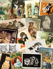 25+ Piece Cat Theme Ephemera Lot Vintage Style for Junk Journal Scrapbook