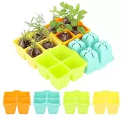 8 Packs Seedling Starter Trays, Silicone Reusable Seed Starter Trays, Total 3...