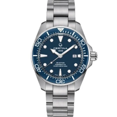 Certina DS Action Diver Powermatic 80 Blue Dial 43mm Men's Watch C0326071104100